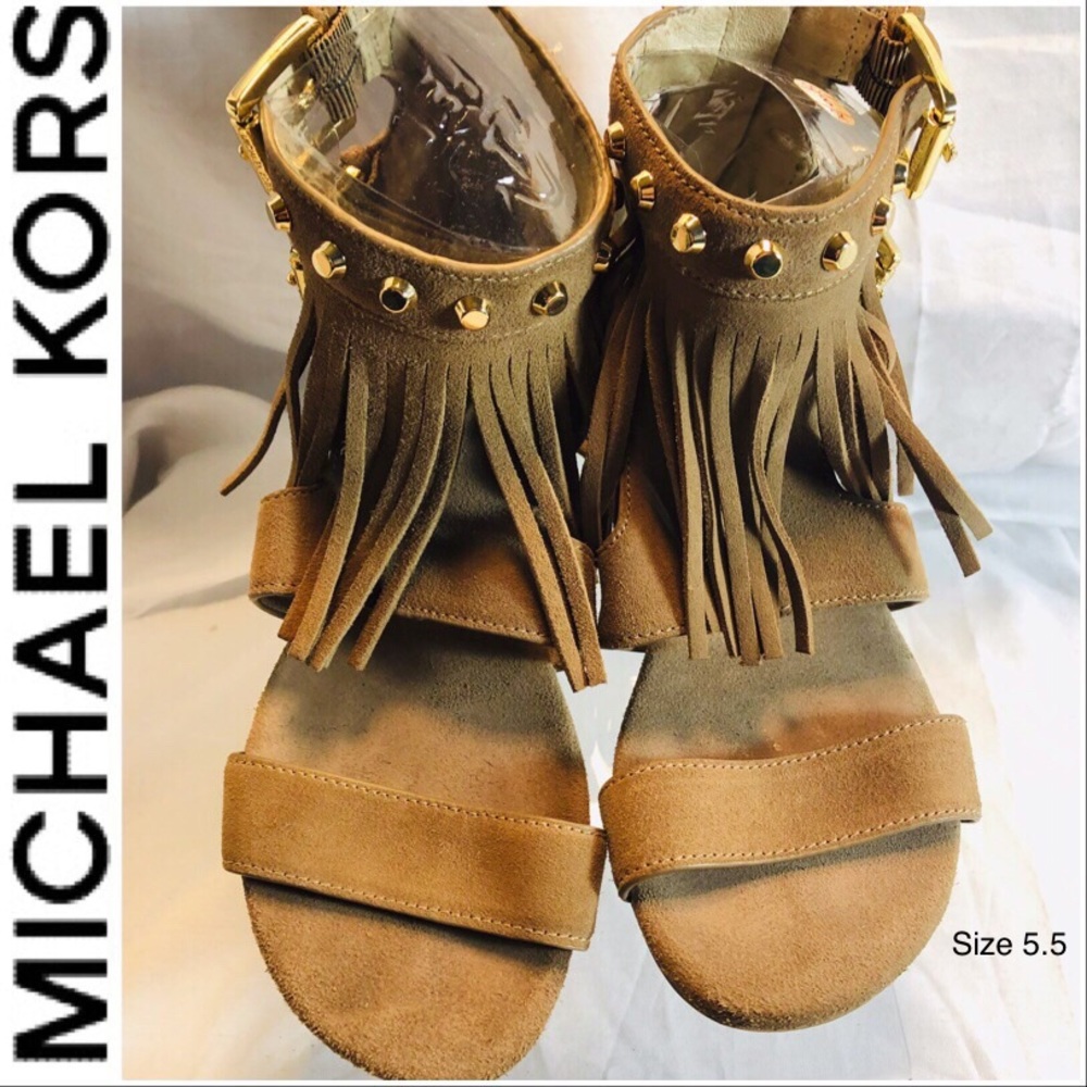 Michael Kors Billy Studded Fringe Sandal